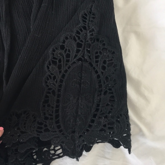 Urban Outfitters Black Lace Flow Shorts - Picture 2 of 3